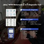 JDIAG M100 Motorräder 2 in1 OBD-Scanner-Batterietester, vereinfachte Version – Bild 6