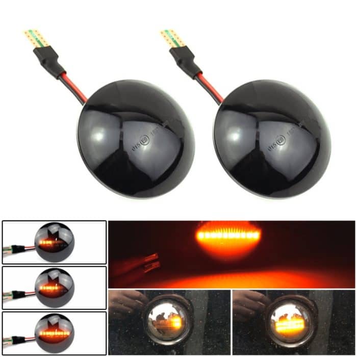 2 Stück für Land Rover Range Rover L322 2002–2012, dynamisches LED-Fender-Seitenlicht, For Land Rover Range Rover L322 2002-2012, For Land Rover Range Rover L322 2002-2012 (Transparent Black) – Bild 1