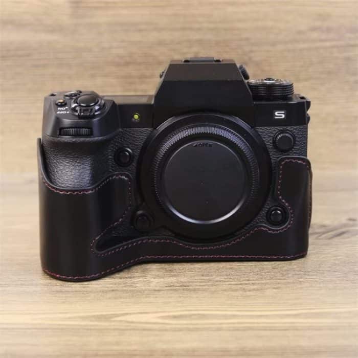 Für Fujifilm XH2S 1/4 Zoll Gewinde PU-Leder-Kamera-Halbgehäusebasis, For Fujifilm XH2S – Bild 1