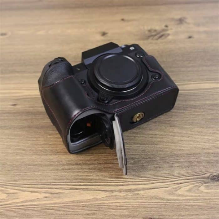 Für Fujifilm XH2S 1/4 Zoll Gewinde PU-Leder-Kamera-Halbgehäusebasis, For Fujifilm XH2S – Bild 3