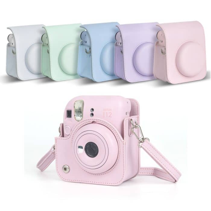 Für FUJIFILM instax mini 12 Ganzkörper-Ledertasche Kameratasche mit Riemen – Bild 6