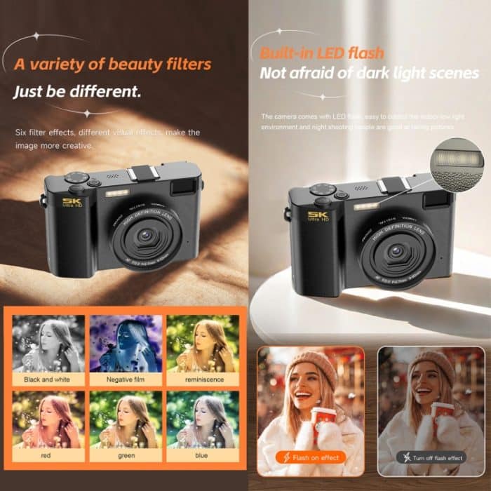 HDC-F01 3,0 Zoll 5K UHD Fotografie Digitalkamera SLR-Kamera – Bild 6