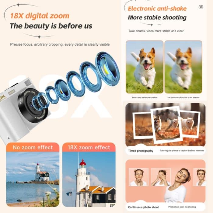 HDC-F01 3,0 Zoll 5K UHD Fotografie Digitalkamera SLR-Kamera – Bild 7