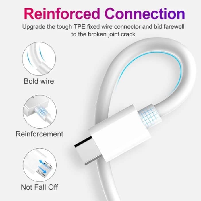 USB-auf-USB-C/Typ-C-Kupferkern-Ladekabel – Bild 5