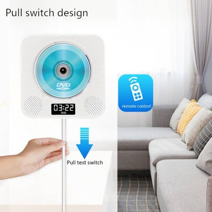 Kecag KC-608 HD-DVD-Player zur Wandmontage, Bluetooth-CD-Player, KC-608(White), KC-608(Blue), KC-608(Black), KC-608(Pink) – Bild 5