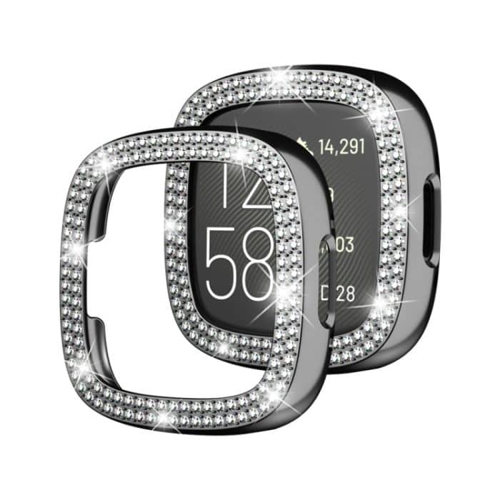 Zweireihiges Diamant-Galvanik-PC-Uhrengehäuse, For Fitbit Versa 4 / Sense 2 – Bild 2
