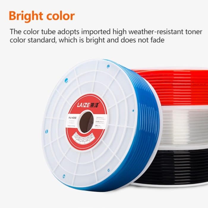 LAIZE Pneumatischer Luftkompressor, flexibler PU-Schlauch, 12x8mm, 80m, 12x8mm, 88m, 12x8mm, 100m, 14x10mm, 100m, 16x12mm, 100m – Bild 4