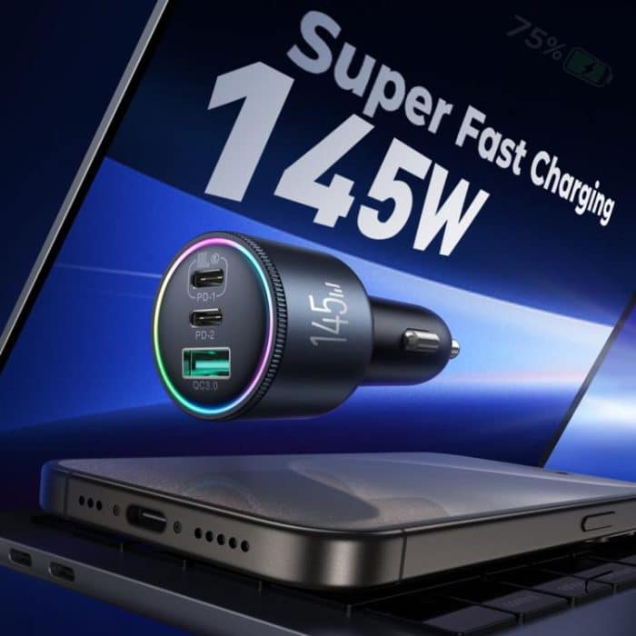 JOYROOM JR-CCN07 120W Dual PD+QC3.0 3-Port Autoladegerät, JR-CCN07 – Bild 2