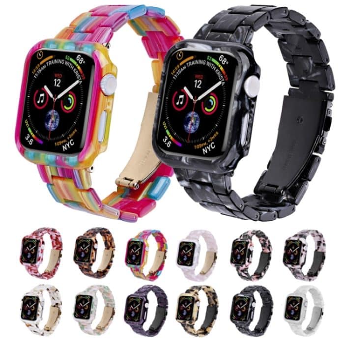 Bedrucktes PC-Uhrenarmbandgehäuse-Set aus Kunstharz, For Apple Watch Series 6/5/4/SE 44mm – Bild 3