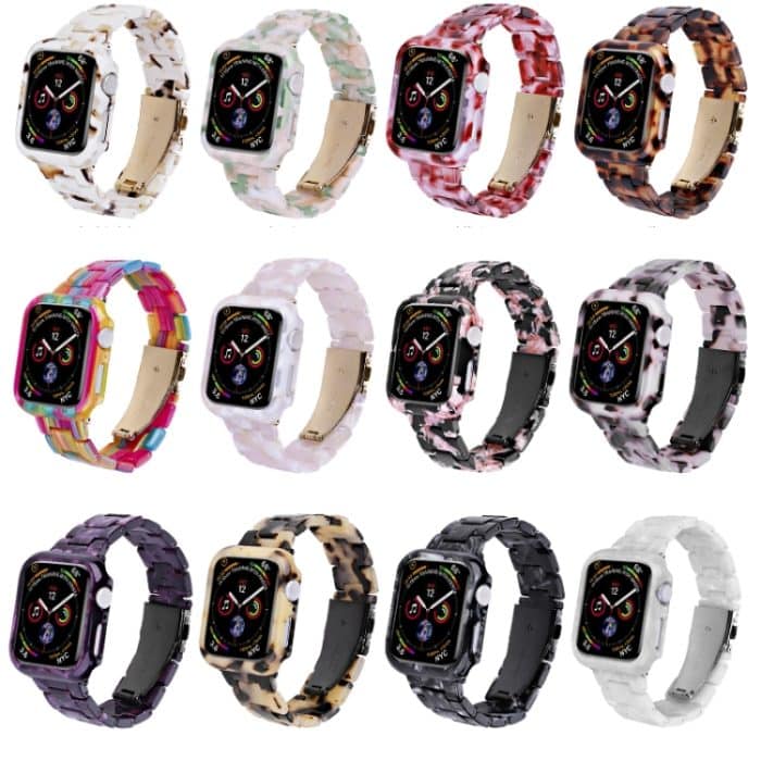 Bedrucktes PC-Uhrenarmbandgehäuse-Set aus Kunstharz, For Apple Watch Series 6/5/4/SE 44mm – Bild 5