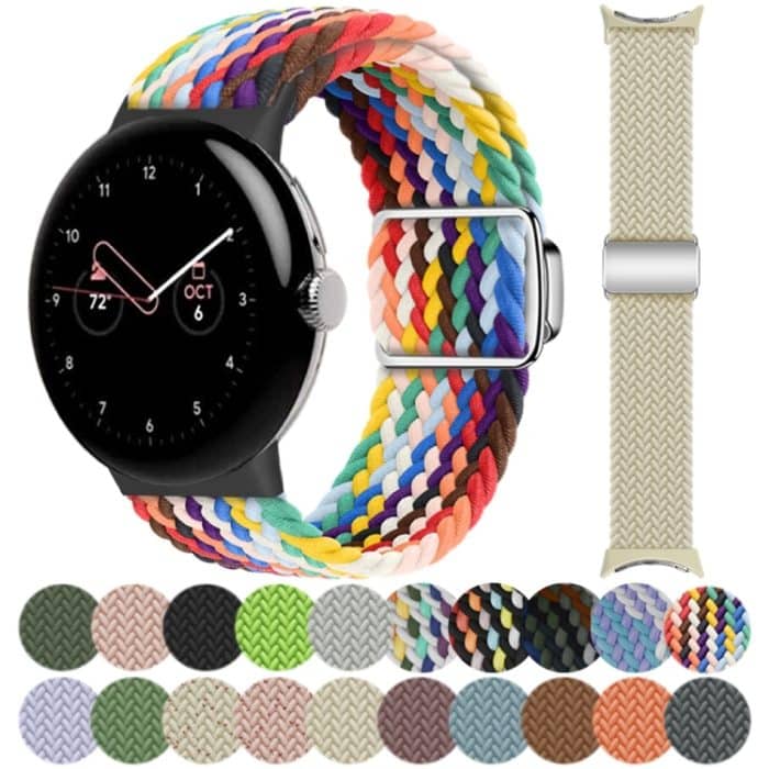 Uhrenarmband mit Nylonschlaufe und Magnetschnalle, For Google Pixel Watch / Watch 2 – Bild 3