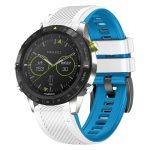 Zweifarbiges Twill-Uhrenarmband aus Silikon mit Schnellverschluss, For Garmin Fenix 7X, For Garmin Fenix 7