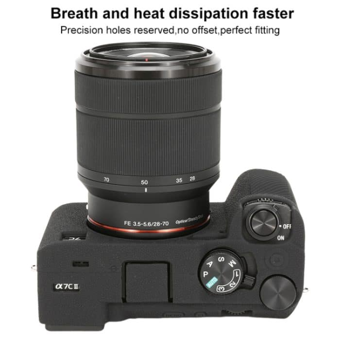 Schutzhülle aus weichem Silikon mit Litchi-Textur, For Sony ILCE-7CM2 / A7C II / A7CR – Bild 5