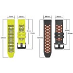 Dreireihiges, zweifarbiges Silikon-Uhrenarmband mit Löchern, For Garmin Fenix 7 22mm – Bild 6
