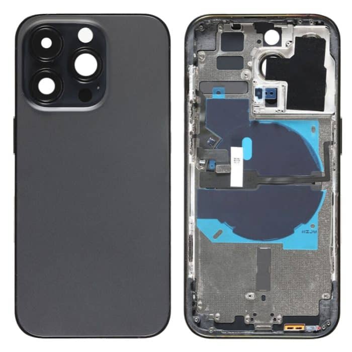Für iPhone 14 Pro Akku-Rückabdeckung mit Strom- + Lautstärke-Flexkabel + kabellosem Lademodul, China Version, CE EU Version, US Version – Bild 1