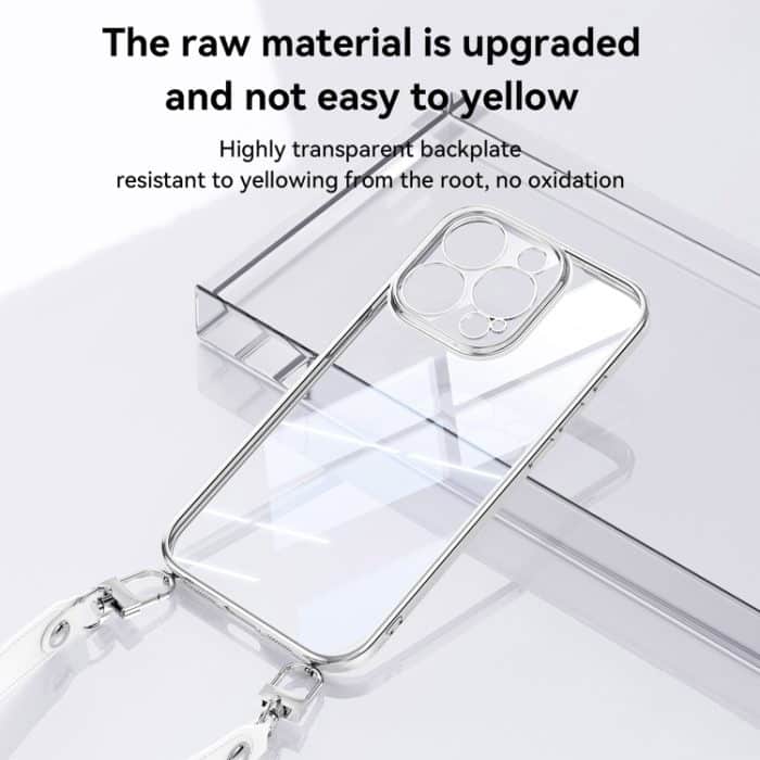 SULADA – Galvanisierte, transparente TPU-Telefonhülle mit weichem Rahmen und Handschlaufe, For iPhone 15 Pro Max, For iPhone 15 Pro, For iPhone 15, For iPhone 14 – Bild 3