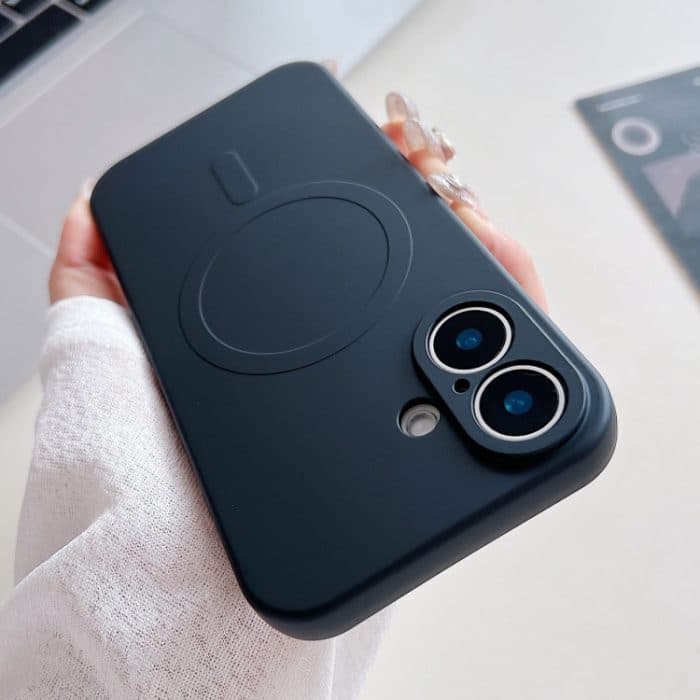 Einfarbige magnetische MagSafe-Telefonhülle aus flüssigem Silikon, For iPhone 15 – Bild 1