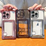 Galvanisierte TPU-Telefonhülle mit Kartensteckplatz, For iPhone 13 Pro Max, For iPhone 13 Pro, For iPhone 13, For iPhone 12 – Bild 2
