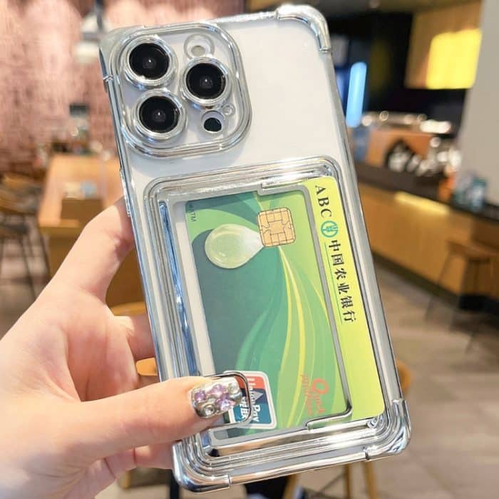 Galvanisierte TPU-Telefonhülle mit Kartensteckplatz, For iPhone 13 Pro Max, For iPhone 13 Pro, For iPhone 13, For iPhone 12 – Bild 4