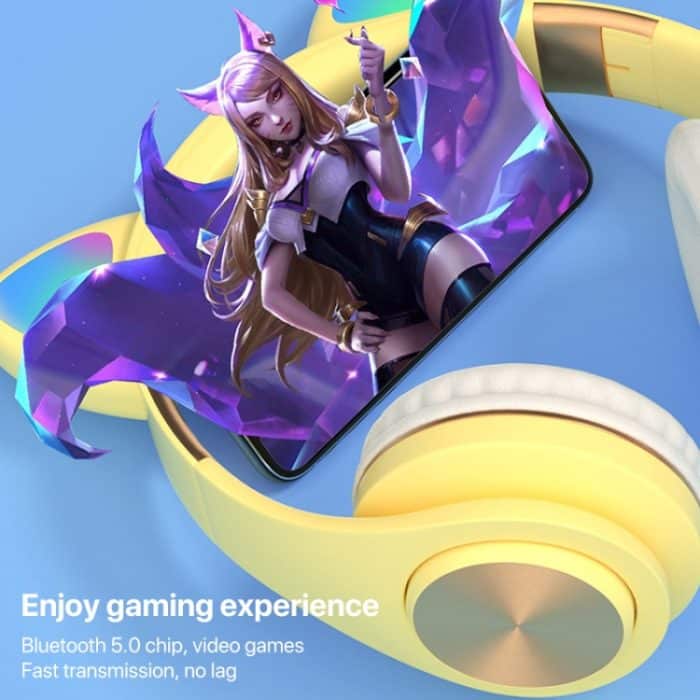 Kabellose Bluetooth-Kopfhörer mit Katzenohren und Licht – Bild 5