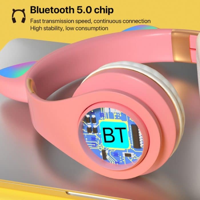 Kabellose Bluetooth-Kopfhörer mit Katzenohren und Licht – Bild 8