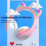 Kabellose Bluetooth-Kopfhörer mit Katzenohren und Licht – Bild 9