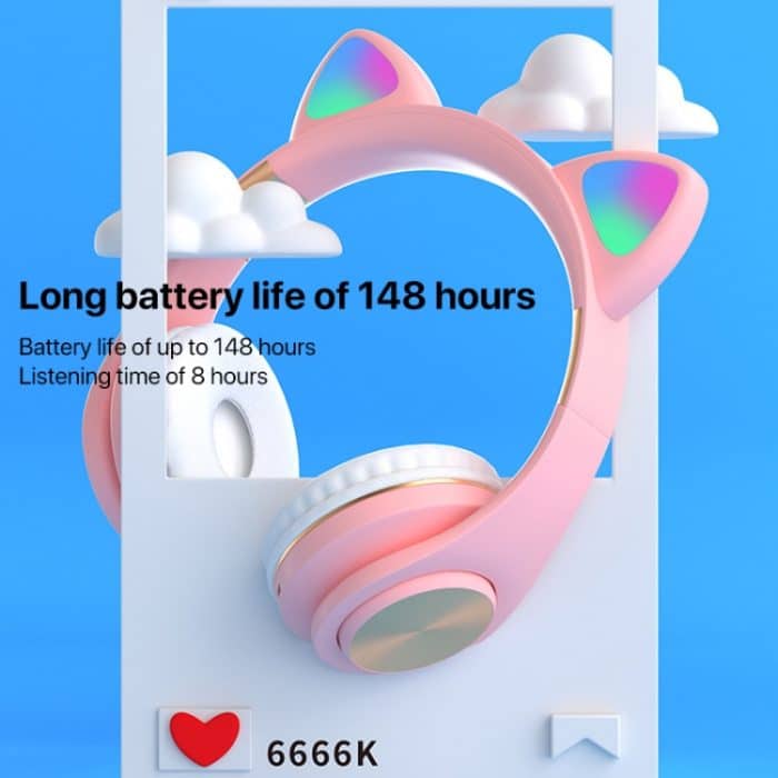 Kabellose Bluetooth-Kopfhörer mit Katzenohren und Licht – Bild 9