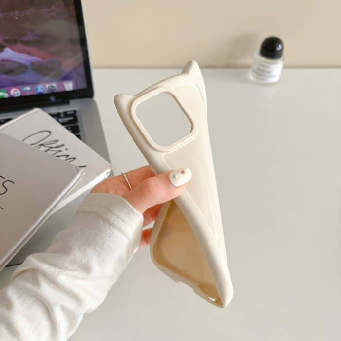 Mattierte einfarbige TPU-Telefonhülle mit Katzenkopf, For iPhone 14 Pro, For iPhone 14 Pro Max, For iPhone 13 Pro Max – Bild 6