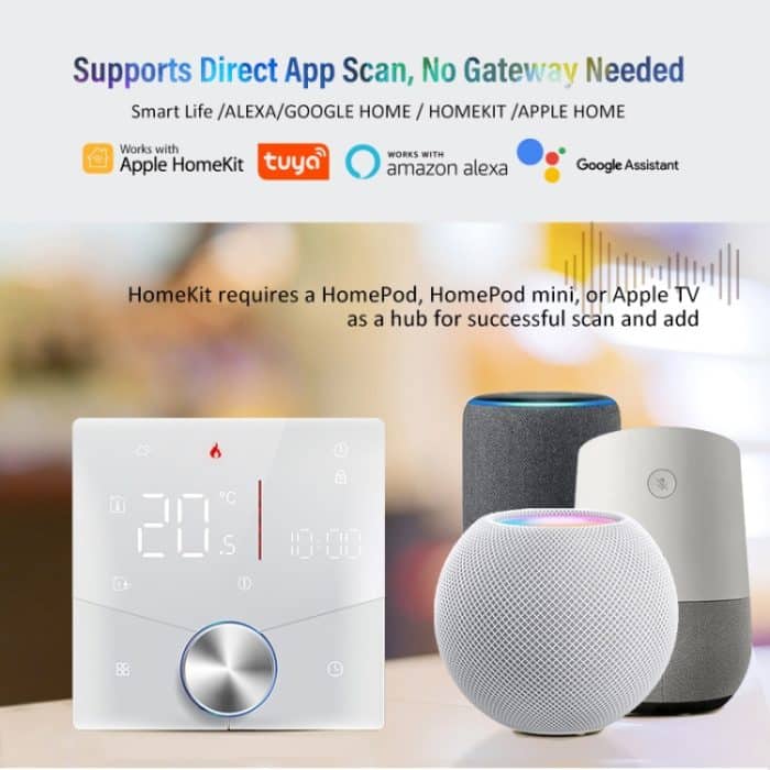 WiFi Smart Home LED-Thermostat mit Matter, BHT-009GALW-MT Water Heating, BHT-009GBLW-MT Electric Heating, BHT-009GCLW-MT Boiler Heating – Bild 8