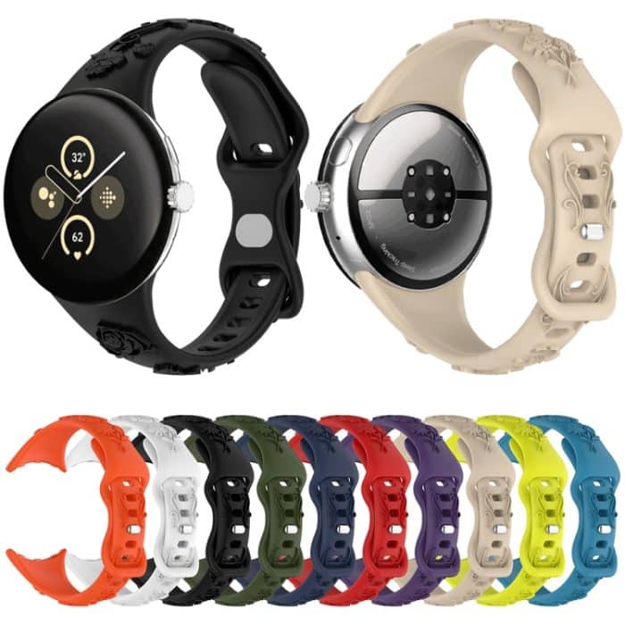 Uhrenarmband aus Silikon mit lasergravierter Textur, For Google Pixel Watch 3 41mm – Bild 6