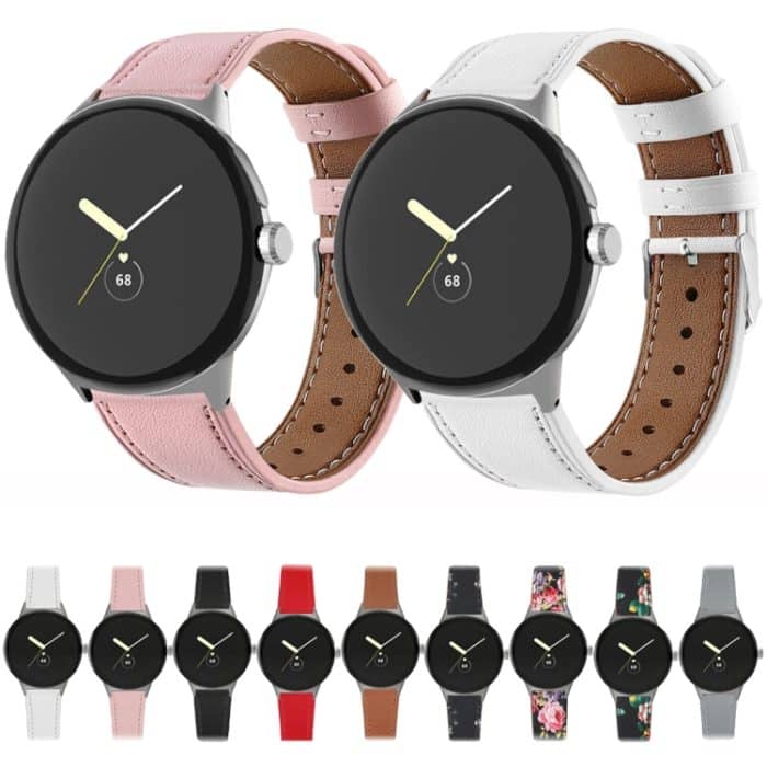 Round Tail Uhrenarmband aus echtem Leder, For Google Pixel Watch 3 45mm – Bild 4