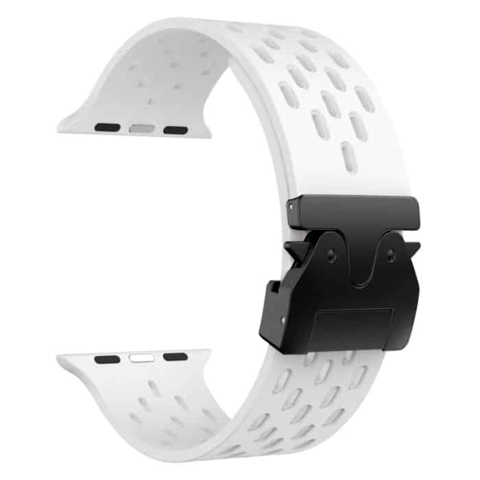 Uhrenarmband aus Mesh-Silikon mit Schnalle, For Apple Watch 46mm / 49mm / 45mm / 44mm – Bild 3