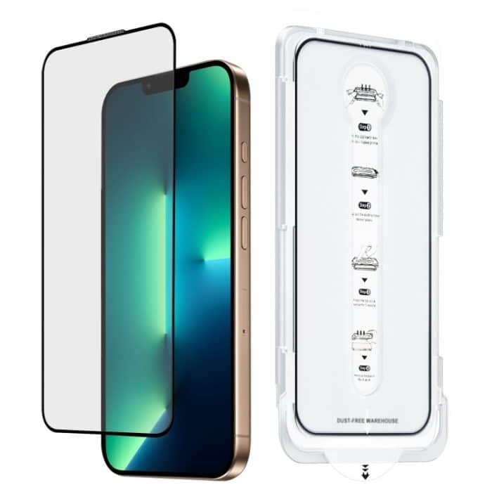 Staubfreie, einfach zu installierende HD-Hartglasfolie, For iPhone 14 Pro, For iPhone 14 Pro Max, For iPhone 13 Pro Max, For iPhone 13 Pro, For iPhone 13, For iPhone 12, For iPhone 12 Pro Max, For iPhone 12 Pro, For iPhone 11 Pro Max, For iPhone 11 – Bild 1