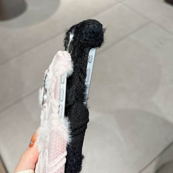 Plüsch-TPU-Telefonhülle mit M-Textur, For iPhone 15 Pro Max, For iPhone 15 Pro, For iPhone 15 Plus, For iPhone 15 – Bild 5