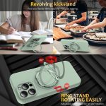 MagSafe-Telefonhülle aus flüssigem Silikon mit drehbarem Halter, For iPhone 14 Pro Max, For iPhone 13 Pro Max, For iPhone 13 Pro, For iPhone 13 – Bild 6