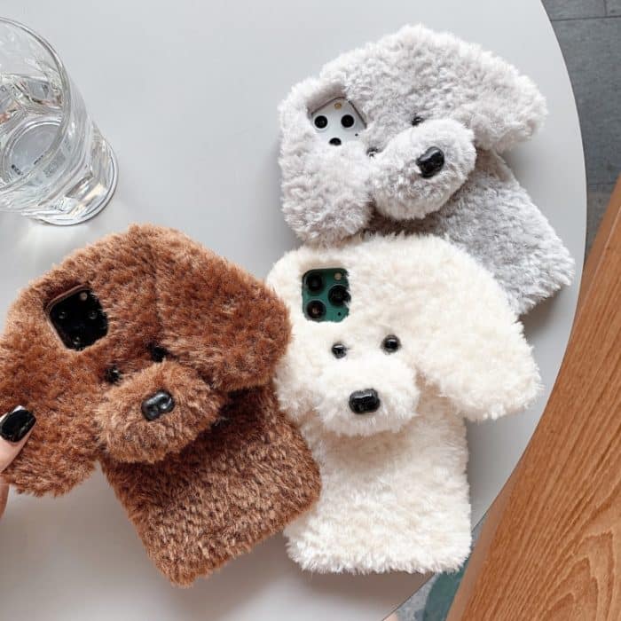TPU-Telefonhülle mit Teddy-Hunde-Plüsch, For iPhone 12, For iPhone 12 Pro Max, For iPhone 12 Pro, For iPhone 12 mini – Bild 3