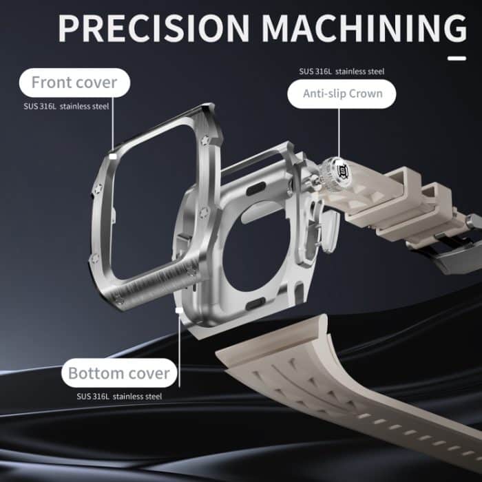 RedPepper Armor Metallgehäuse Integriertes Silikonarmband, For Apple Watch Series 10 46mm – Bild 5