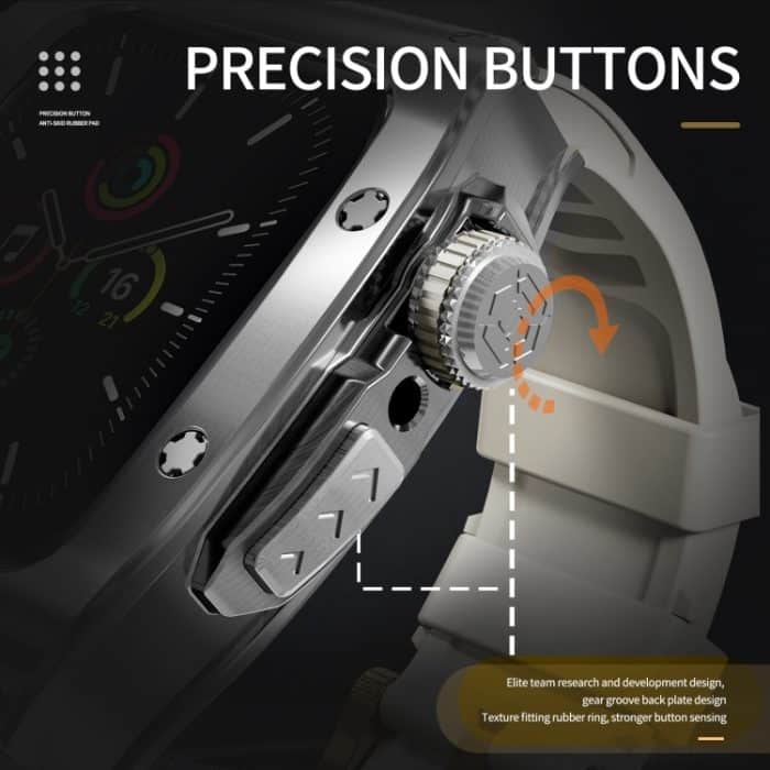 RedPepper Armor Metallgehäuse Integriertes Silikonarmband, For Apple Watch 44mm / 45mm – Bild 5