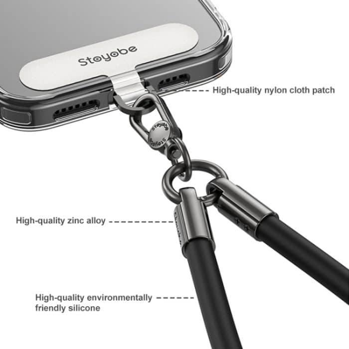 DUX DUICS Stoyobe PL-II Universal-Handgelenkband aus Silikon gegen Verlust des Telefons, PL-II – Bild 6
