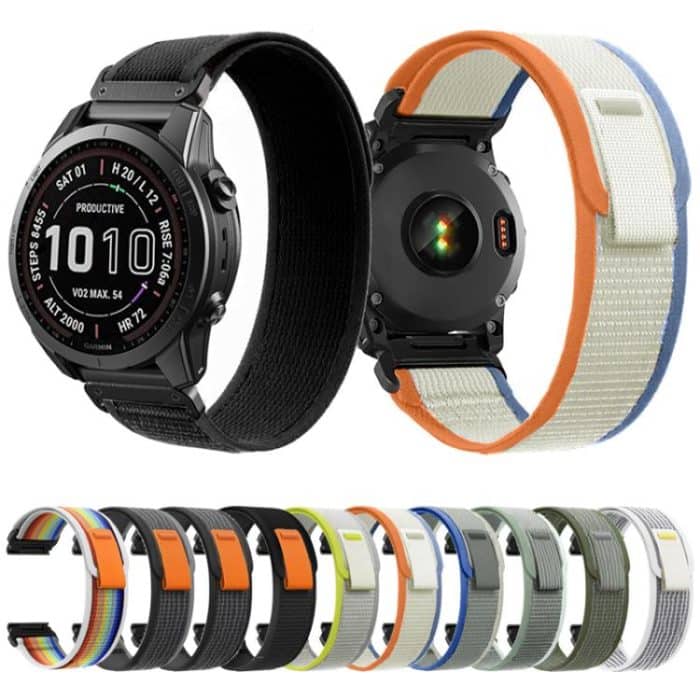 Loop-Nylon-Uhrenarmband mit Klettverschluss und Schnellverschluss, For Garmin 26mm, For Garmin 22mm – Bild 2