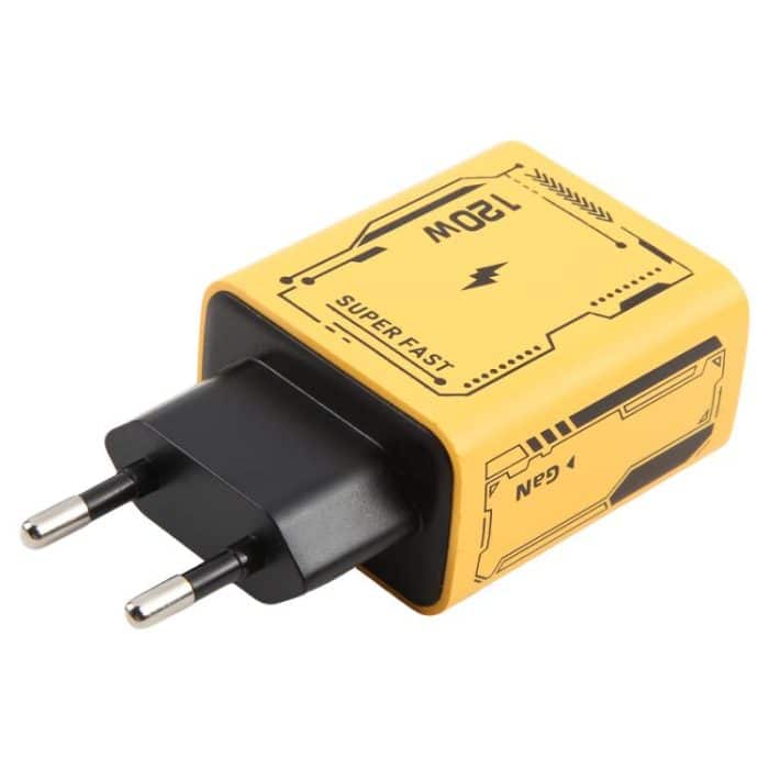 KO-72 GaN 120W Ladeadapter 4 Ports 2 PD 2 QC 3.0 USB und USB-C / Typ-C Schnellladegerät, EU Plug, US Plug – Bild 2