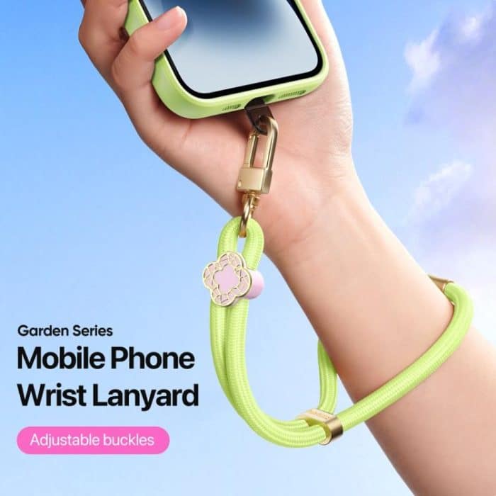 DUX DUCIS Garden Series – Verstellbares, kurzes Telefon-Umhängeband mit Begonienmuster – Bild 3