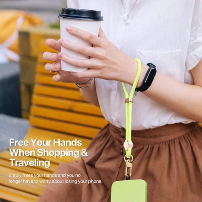 DUX DUCIS Garden Series – Verstellbares, kurzes Telefon-Umhängeband mit Begonienmuster – Bild 5
