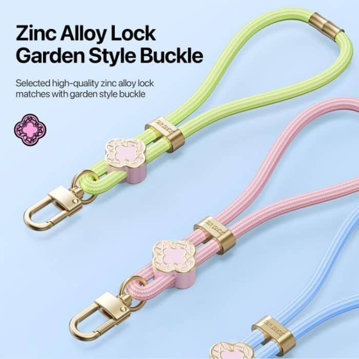 DUX DUCIS Garden Series – Verstellbares, kurzes Telefon-Umhängeband mit Begonienmuster – Bild 6