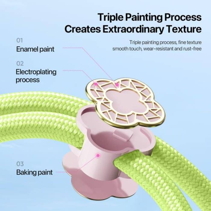 DUX DUCIS Garden Series – Verstellbares, kurzes Telefon-Umhängeband mit Begonienmuster – Bild 7