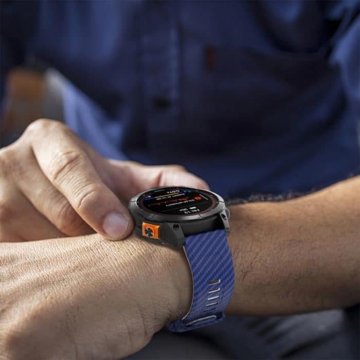 Kalebol Two Color Carbon Fiber Print Silicone Watch Band – Bild 5