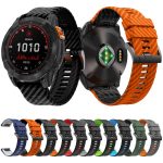 Kalebol Two Color Carbon Fiber Print Silicone Watch Band – Bild 6