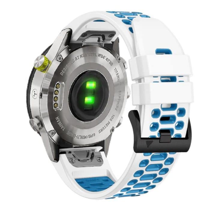 Kalebol Three Rows Hole Two Color Silicone Watch Band – Bild 2