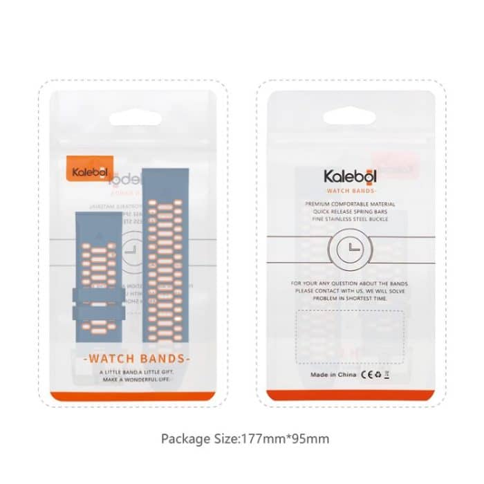 Kalebol Three Rows Hole Two Color Silicone Watch Band – Bild 7