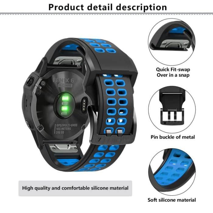 Kalebol Tow Row Holes Silicone Watch Band – Bild 6